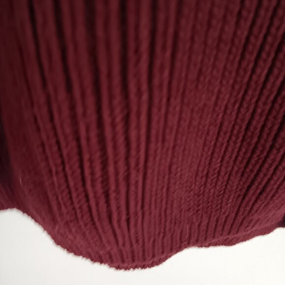 Women's Hanes Signature Vintage  Burgundy  XL / 1X  V Neck Sweater - Picture 2 of 6